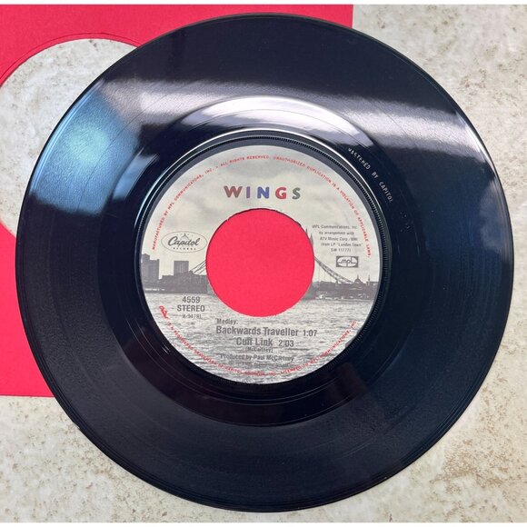 Paul McCartney and Wings With a Little Luck / Backwards Traveller 45 Rock Pop - Picture 6 of 6